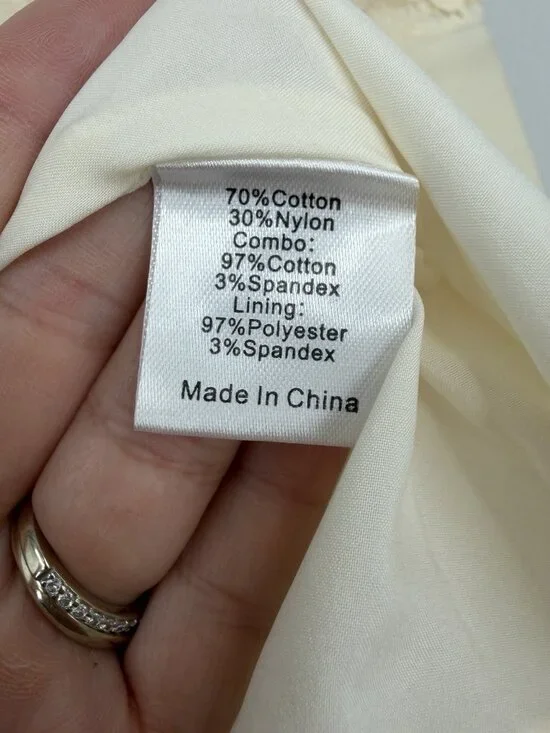 Tuckernuck Ivory Lace Willow Blouse size XL Oversized Top Cotton/Nylon - Picture 6 of 7